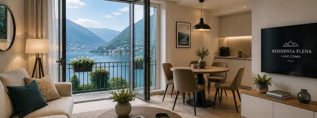 Appartamento arredato con vista sul Lago di Como